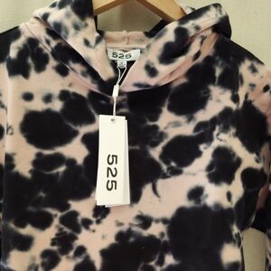 525 America Black and Pink Tie-Dye Hoodie